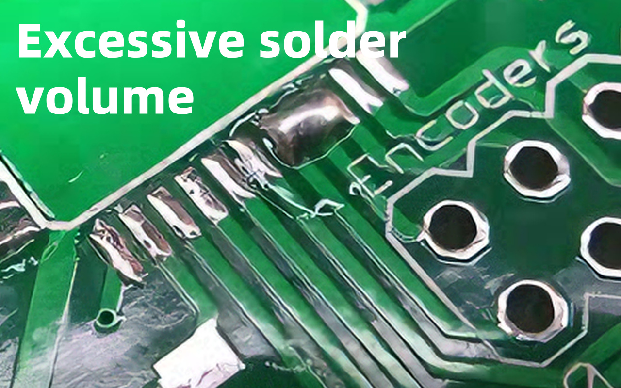 1.1 Repeated insufficient:excessive solder volume 1.1 לא מספיק חוזר: נפח הלחמה מוגזם