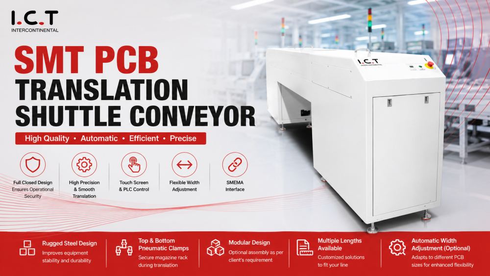 SMT PCB Translation Shuttle Conveyor מסוע מעבורת תרגום PCB SMT