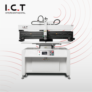 ICT-P12 |מדפסת סטנסיל מסך SMT דיוק חצי אוטומטי בקו ייצור SMD