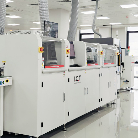 ICT-SS550P1 | מכונת הלחמה גלים סלקטיבית מקוונת אוטומטית מלאה עם 2 סיר הלחמה 