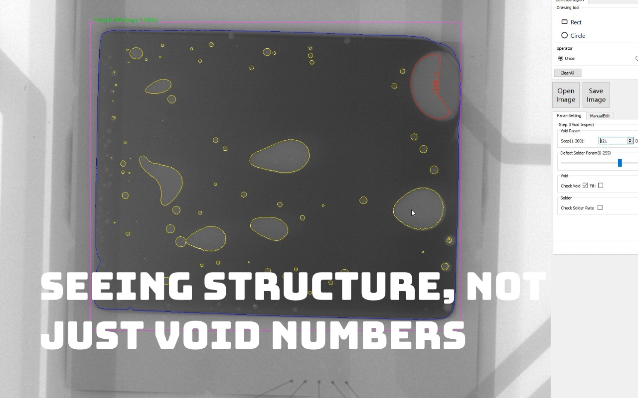 2. מה שצילום רנטגן באמת חושף על חללי BGA