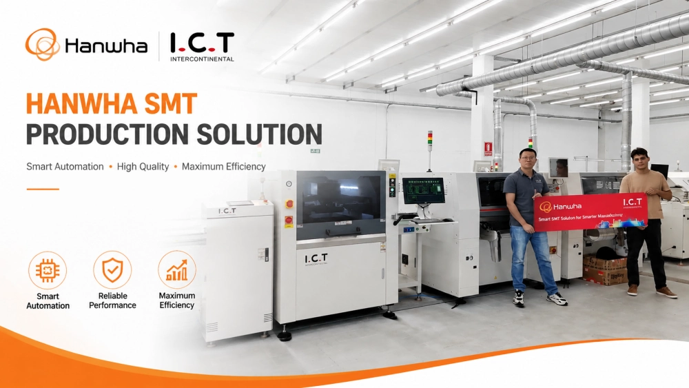 ICT Hanwha SMT ייצור קו.webp