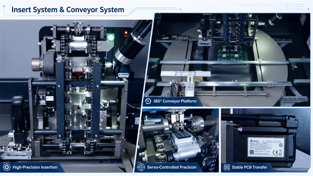 Insert System And Conveyor System הכנס מערכת ומערכת מסועים